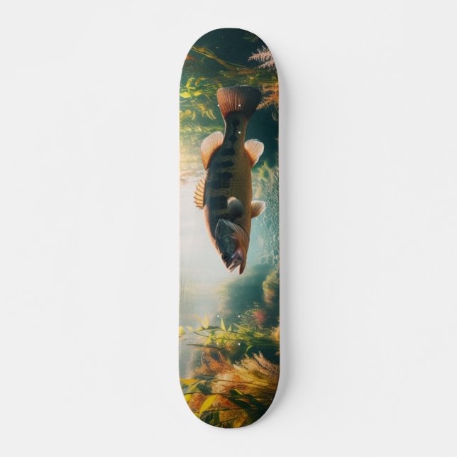 Underwater large mouth bass skateboard (Front)