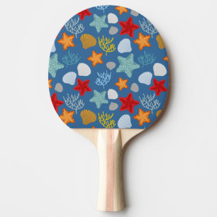 Underwater Life Pattern Ping Pong Paddle