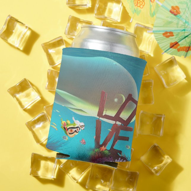 Underwater Love Can Cooler (In Situ Summer)