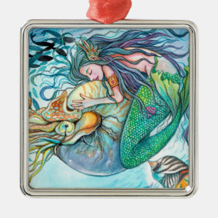 Underwater Love Metal Tree Decoration