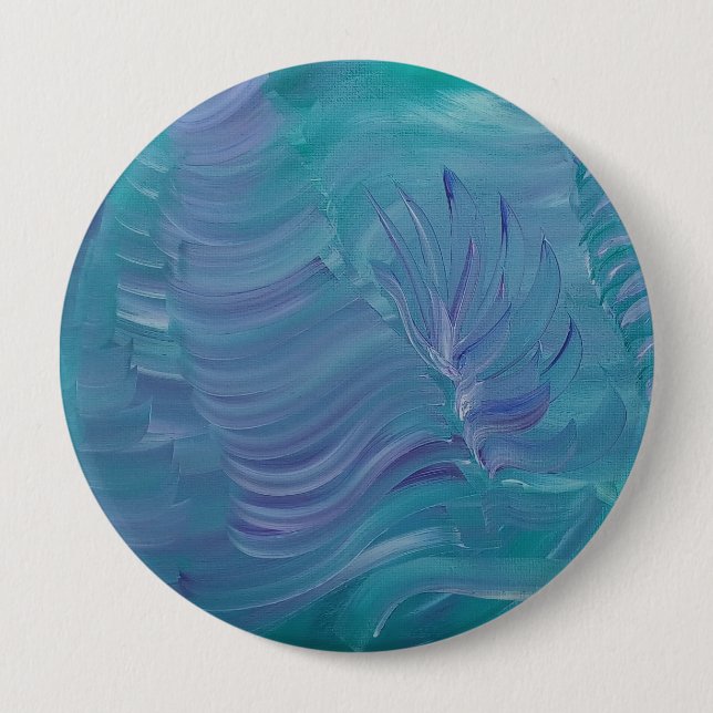 Underwater Magic Unique Colourful Abstract Art 10 Cm Round Badge (Front)