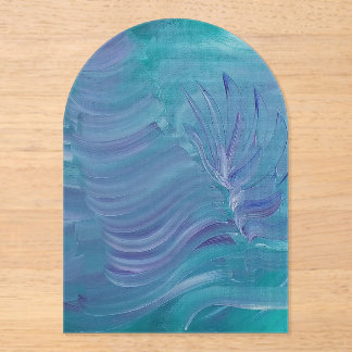 Underwater Magic Unique Colourful Abstract Art Acrylic Invitations