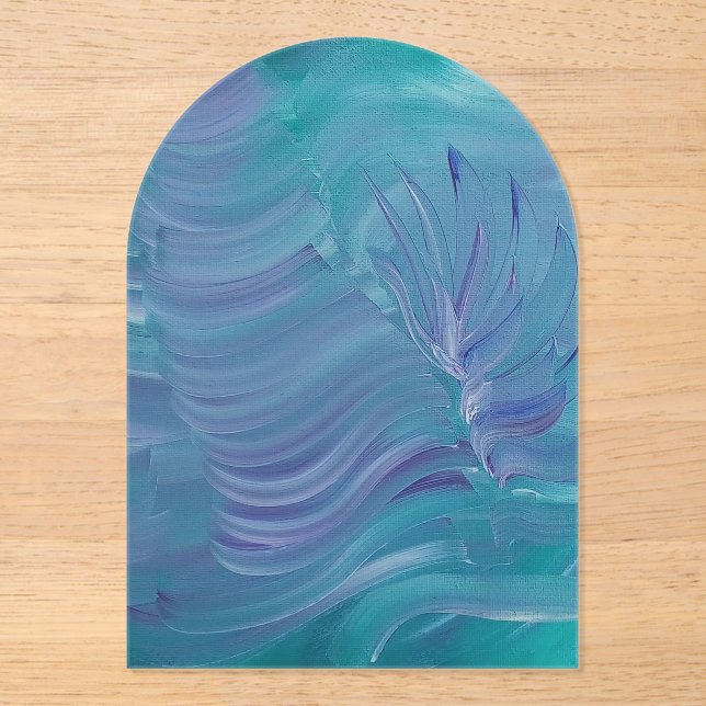 Underwater Magic Unique Colourful Abstract Art Acrylic Invitations (Front)