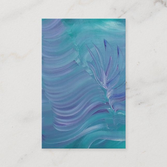 Underwater Magic Unique Colourful Abstract Art Business Card (Front)