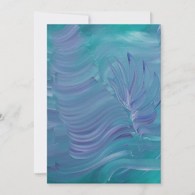 Underwater Magic Unique Colourful Abstract Art Card (Front)