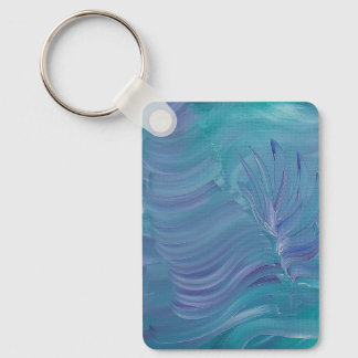 Underwater Magic Unique Colourful Abstract Art Key Ring