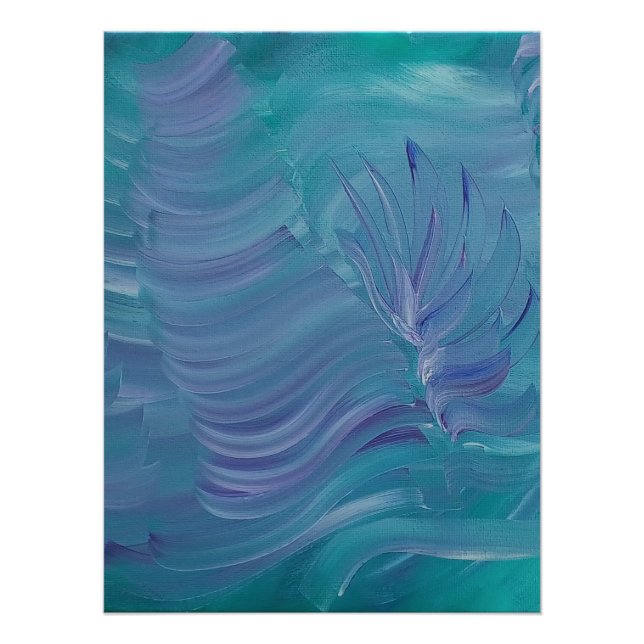 Underwater Magic Unique Colourful Abstract Art Poster (Front)