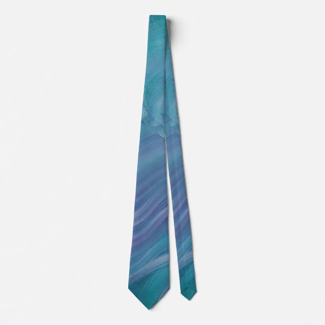 Underwater Magic Unique Colourful Abstract Art Tie (Front)