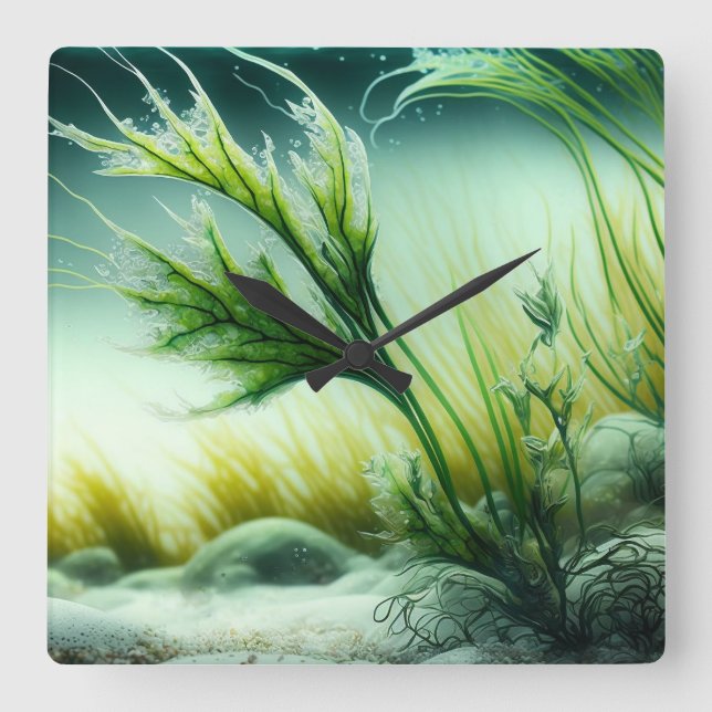 Underwater Majesty Square Wall Clock (Front)