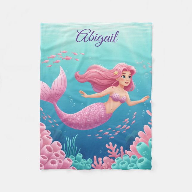 Underwater Mermaid Blanket (Front)