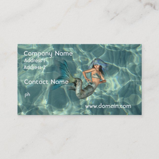 Underwater Mermaid Business Card (Front)