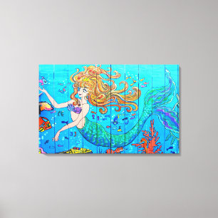 underwater mermaid canvas print