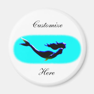 underwater mermaid swimming magnet