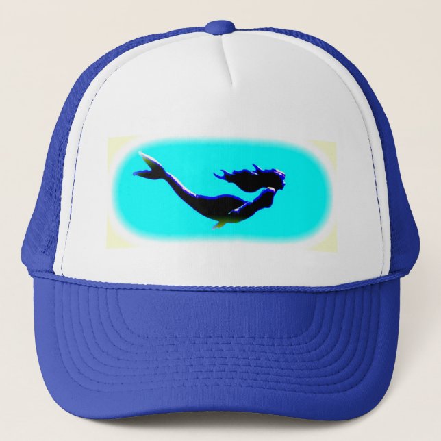 underwater mermaid swimming trucker hat (Front)