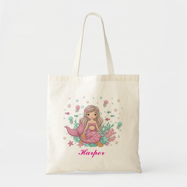 Underwater Mermaid Tote Bag (Front)