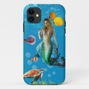 Underwater Mermaid Treasure Hunt Fantasy Blue Case-Mate iPhone Case