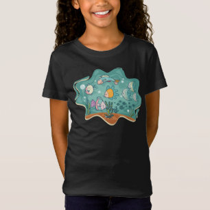 Underwater Ocean Life Cartoon T-Shirt