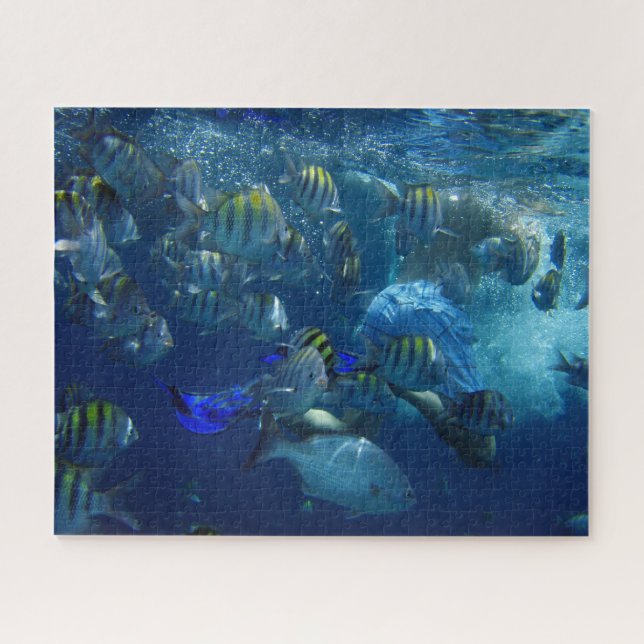 Underwater Ocean Sea Fish Diving Jigsaw Puzzle (Horizontal)
