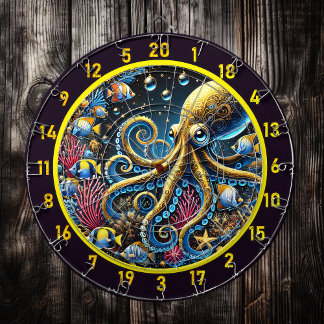 Underwater Octopus Fantasy Design Dartboard