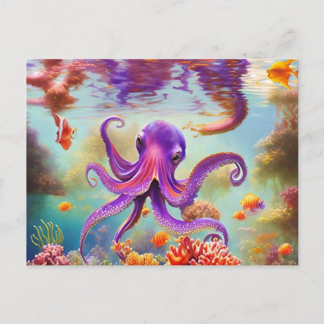 Underwater Octopus Postcard (Front)