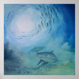 Underwater painting poster