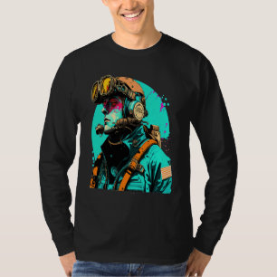 Underwater Photographer Pop Style Scuba Diver Dad  T-Shirt
