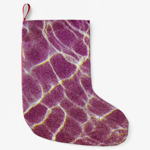 Underwater photography of sand small christmas stocking