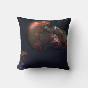 UNDERWATER PHOTOGRAPHY OF TWO RED JELLYFISH CUSHION
