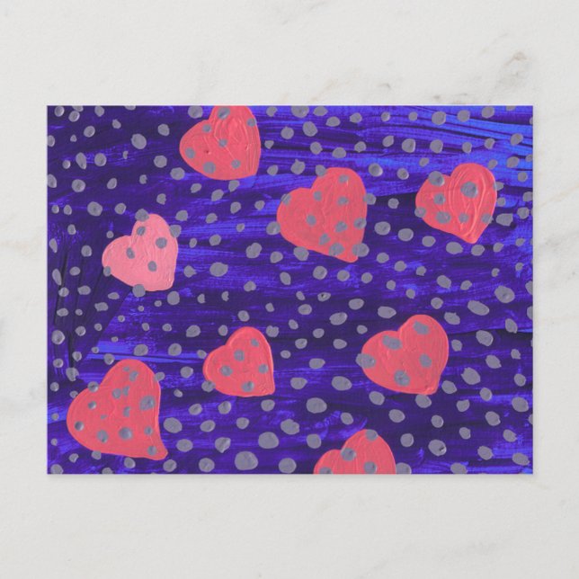 underwater pink hearts postcard (Front)