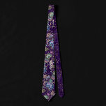 Underwater Purple Luxe | Dark Pastel Gold Sea Life Tie<br><div class="desc">Unique wearable art from the "Underwater Luxe" collection: Elegant rich pastel under the sea design featuring gorgeous sea life and girly ocean patterns with a touch of faux metallic gold in glitter and sequins. This feminine mature mixed medium theme adds the perfect pop of colour and personal style. For other...</div>