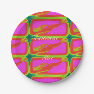 underwater red mermaids swimming paper plate