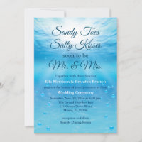 Underwater Sandy Toes Salty Kisses Beach Wedding