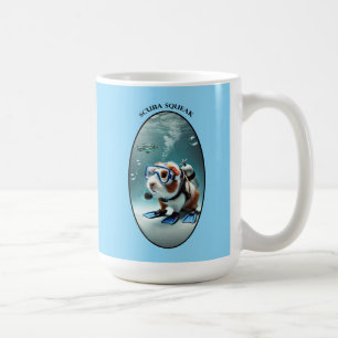 Underwater SCUBA Diving Guinea Pig with Tank URM Coffee Mug