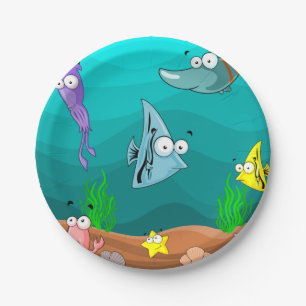 Underwater Sea Birthday Party Paper Plate