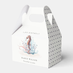 Underwater Seahorse Seaweed Coral Any Age Birthday Favour Box