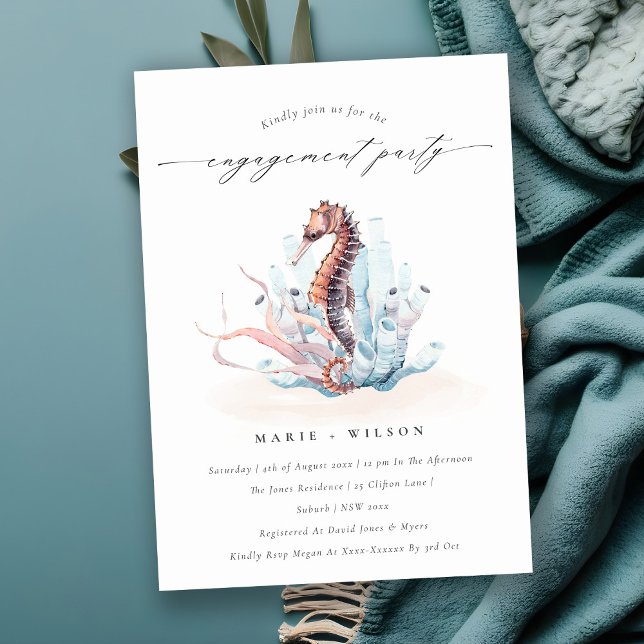 Underwater Seahorse Seaweed Engagement Invite (Creator Uploaded)
