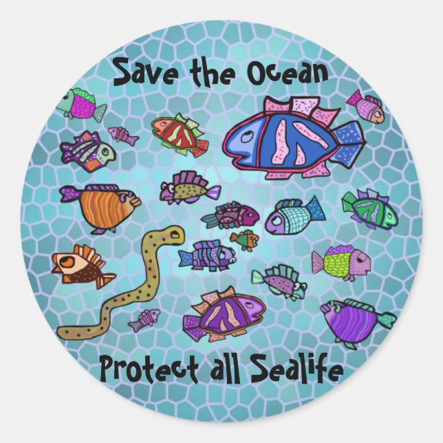 Underwater Sealife Ocean Stickers (Front)
