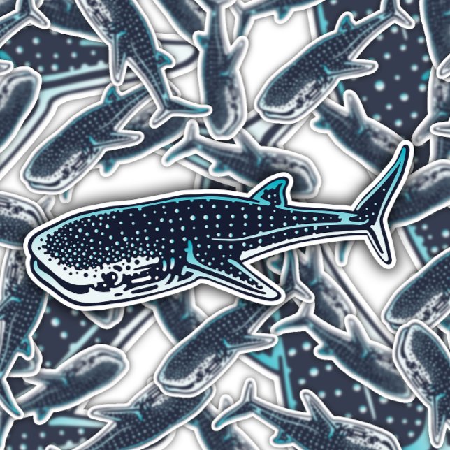 Underwater Shark Whale Sticker | Die-Cut Sticker (Creator Uploaded)