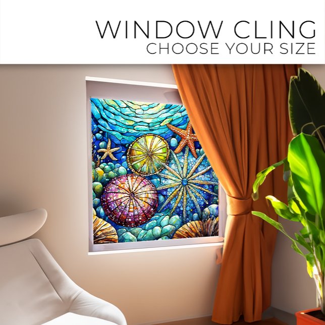 Underwater Starfish and urchin Stained glass art (Creator Uploaded)