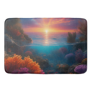 Underwater Sunset Tropical 1 Bath Mat