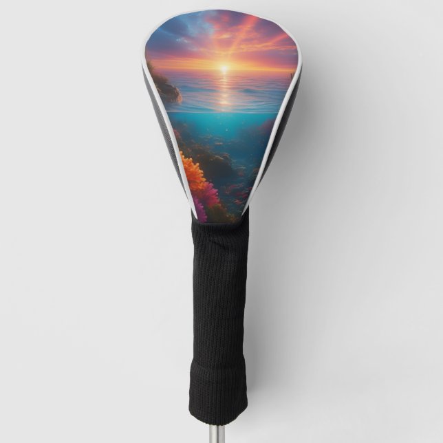 Underwater Sunset Tropical 1 Golf Head Cover (Front)