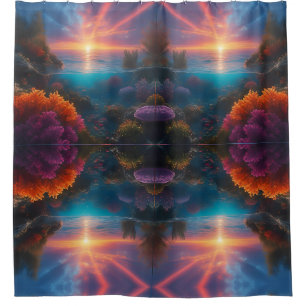 Underwater Sunset Tropical 1 Shower Curtain