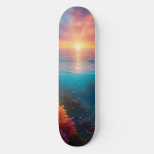 Underwater Sunset Tropical 1 Skateboard