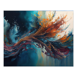 "Underwater Symphony: A Vibrant Dance of Colour Photo Print