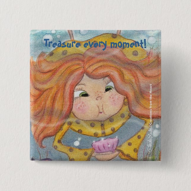 Underwater Treasures 15 Cm Square Badge (Front)