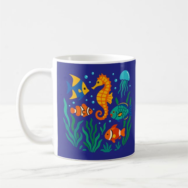 Underwater Tropical Fish - Marine Life Coffee Mug (Left)