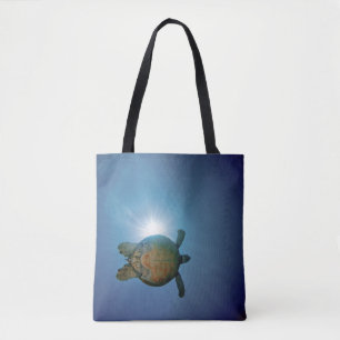 Underwater Turtle  Andaman Sea, Thailand Tote Bag