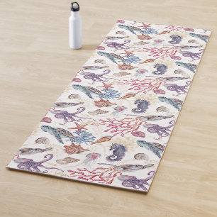 Underwater Watercolor Composition Series Design 1  Yoga Mat