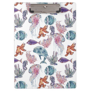 Underwater Watercolor Composition Series Design 2  Clipboard