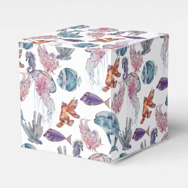 Underwater Watercolor Composition Series Design 2  Favour Box (Front Side)
